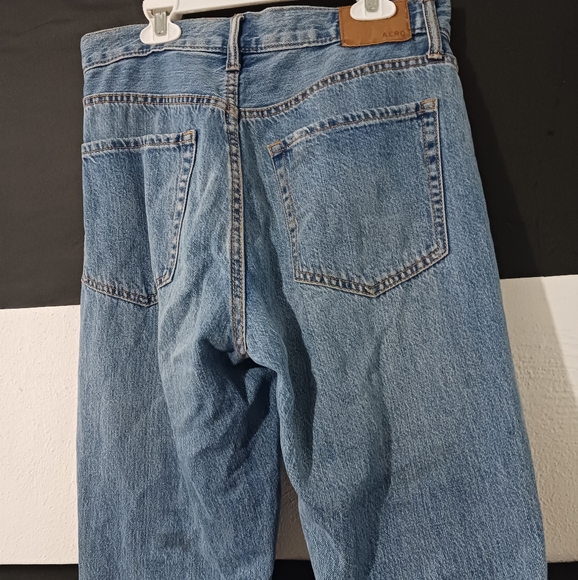 Aeropostale Women 90's baggy medium blue destroyed jeans - Picture 9 of 15